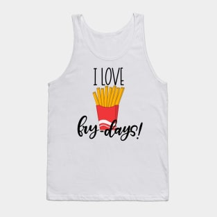 Funny Frydays Lettering Quote Tank Top